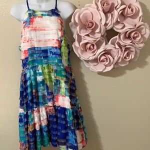 🆕 BADGLEY MISCHKA Size 14 Colorful Halter Dress